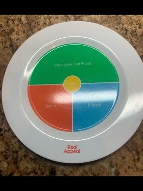 Melamine Real appeal food sections learning plastic plate portion control.